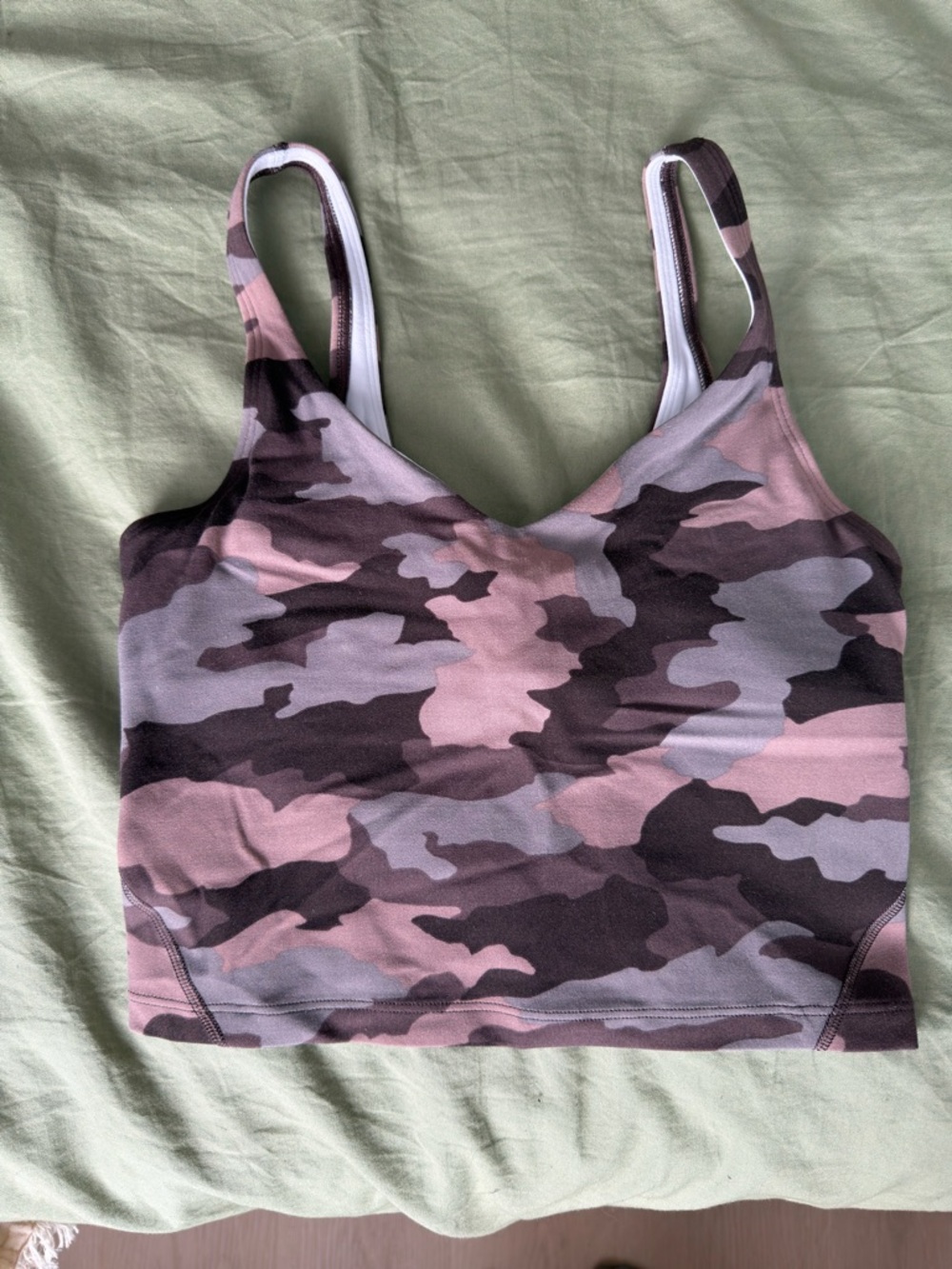 lululemon athletica Pink, Purple & Brown Camo Tank Top